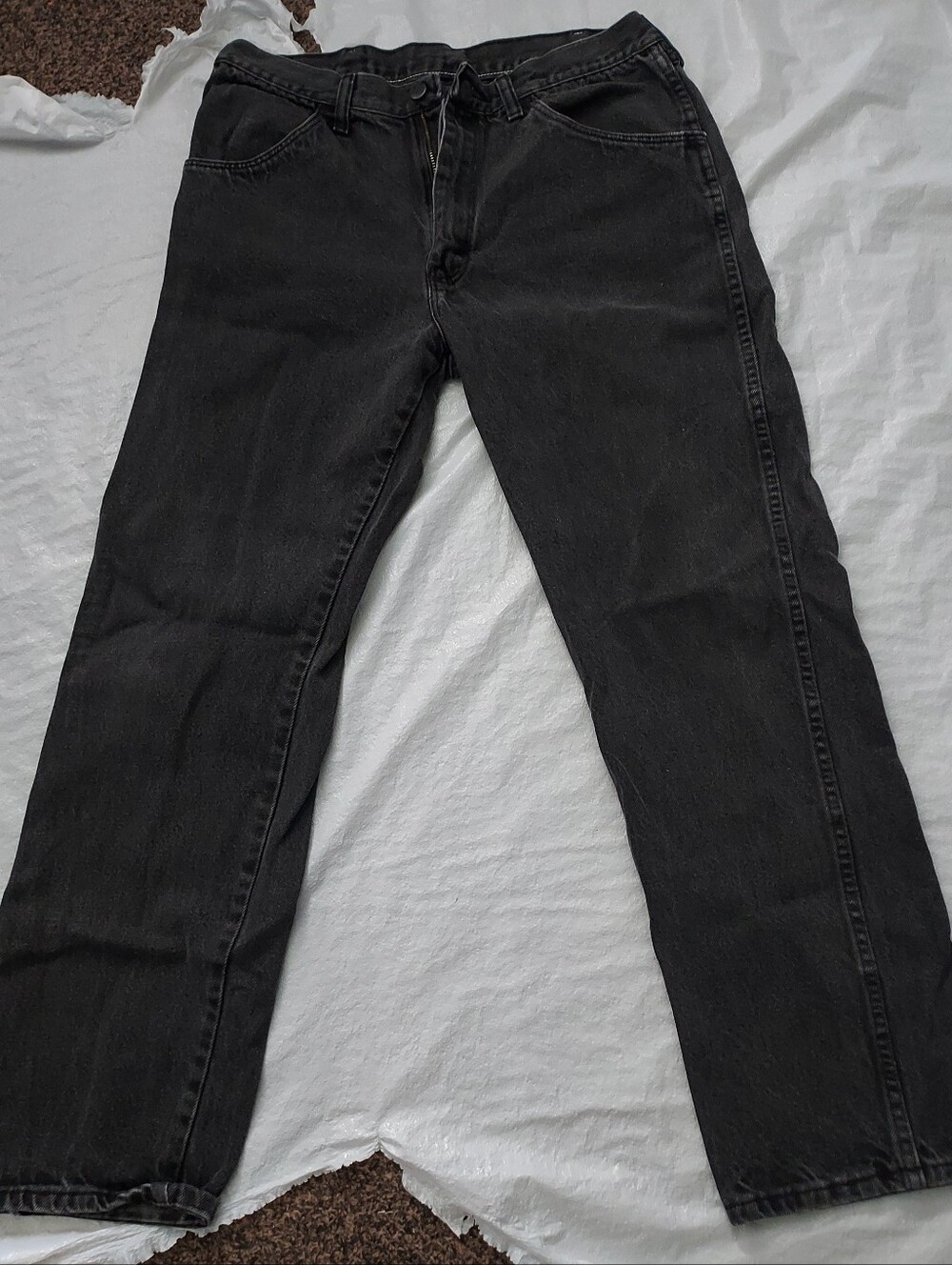 Rustler Men's Black Straight Jeans